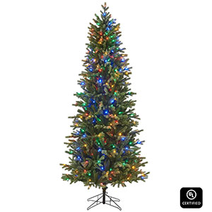 Honeywell 7.5 ft Slim Churchill Dual Color Pre-Lit Artificial Christmas Tree