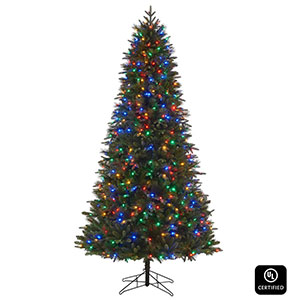 Honeywell 8 ft Slim Whistler Fir Dual Color Pre-Lit Artificial Christmas Tree