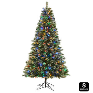 Honeywell 7.5 ft Frances Cashmere Dual Color Pre-Lit Artificial Christmas Tree