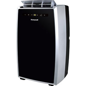 Honeywell MN12CES Portable Air Conditioner, 12,000 BTU Cooling, LED Display, Single Hose (Black-Silver)