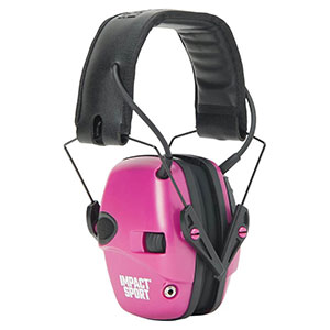 Howard Leight Impact Sport Women's Electronic Shooting Earmuff, Pink