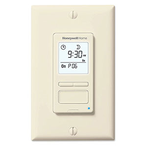 Honeywell Home RPLS541A1001 Programmable Light Switch Timer (Almond)