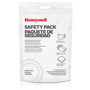 Honeywell Safety Single Pack - Face Mask, Gloves & Cleansing Wipes - RWS-50100